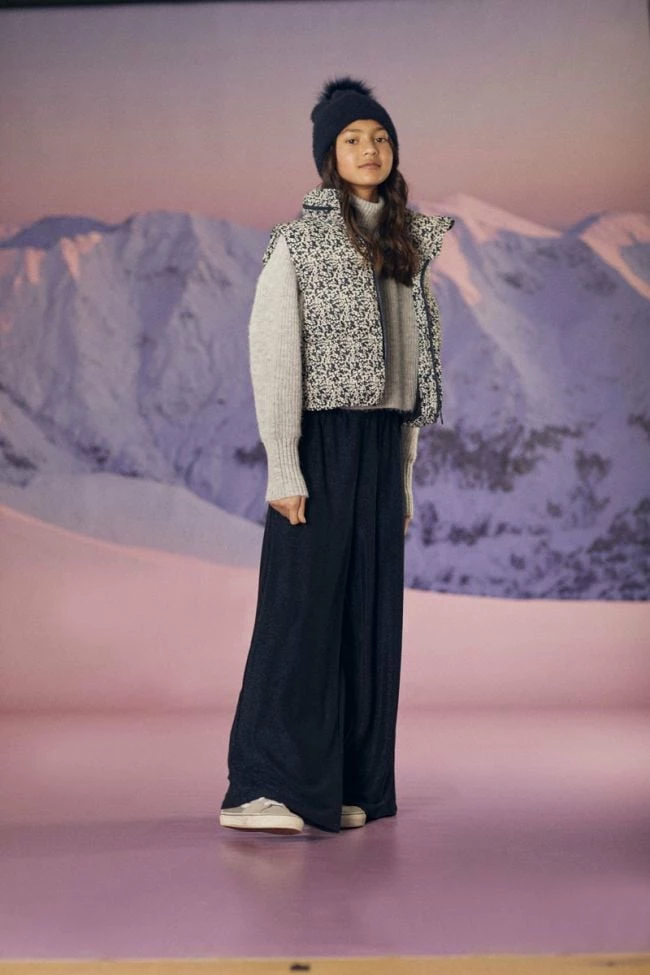 LE TEMPS DES CERISES Pantalon Large Beagi Bleu Irisé 1 LE TEMPS DES CERISES Pantalon Large Beagi Bleu Irisé