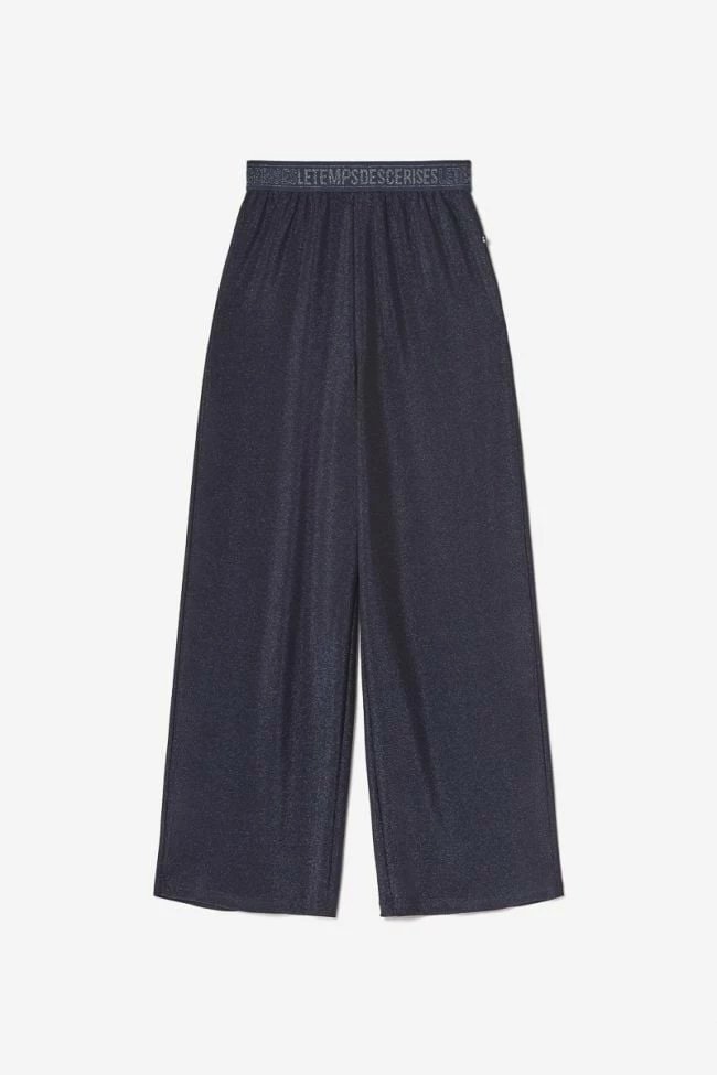 LE TEMPS DES CERISES Pantalon Large Beagi Bleu Irisé 2 LE TEMPS DES CERISES Pantalon Large Beagi Bleu Irisé – Image 2